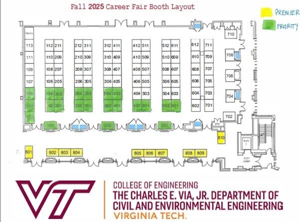 Fall 2025 Career Fair Booth Layout Fall 2025 Career Fair Booth Layout