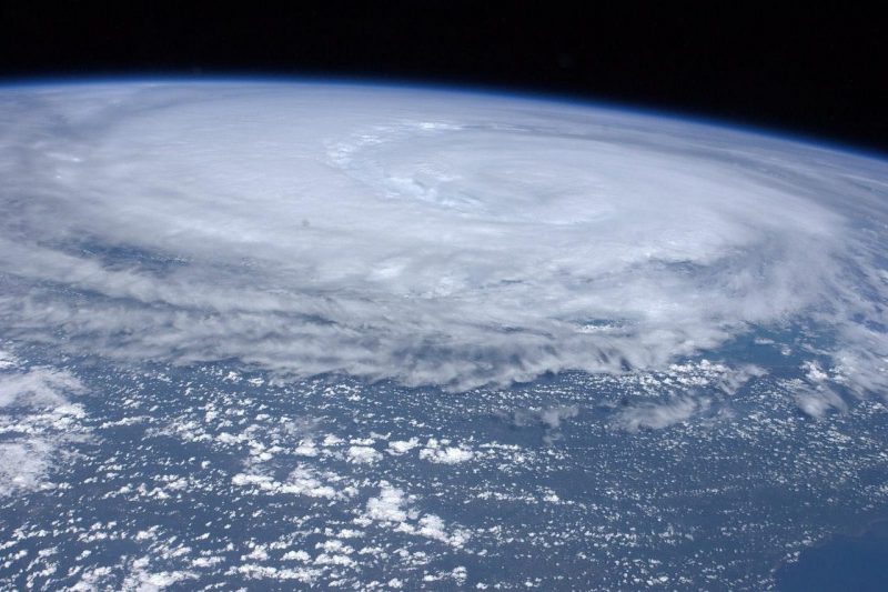 Aerial view of hurricane